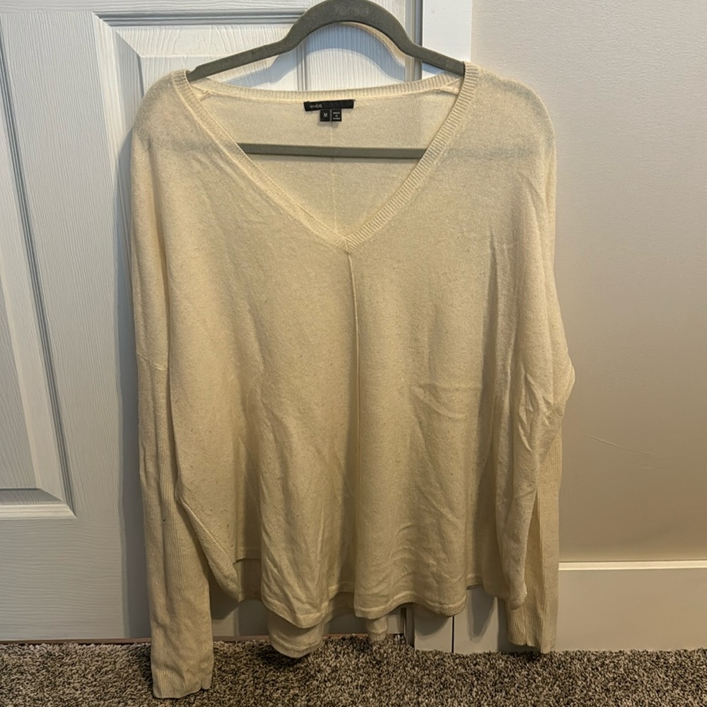 Vince 100% Cashmere Cream Sweater